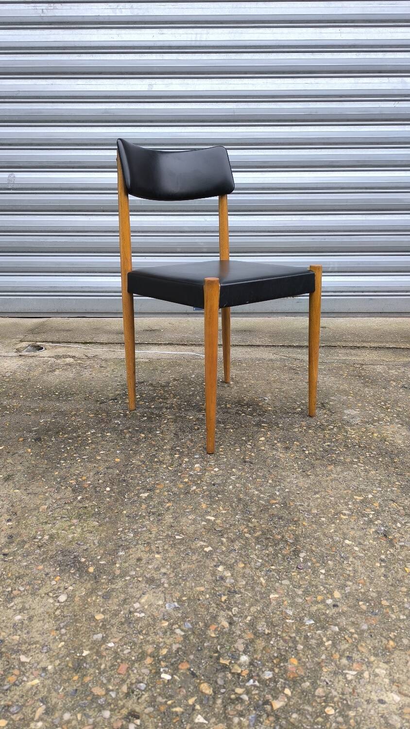 Scandinavian chair in teak and skai 1960