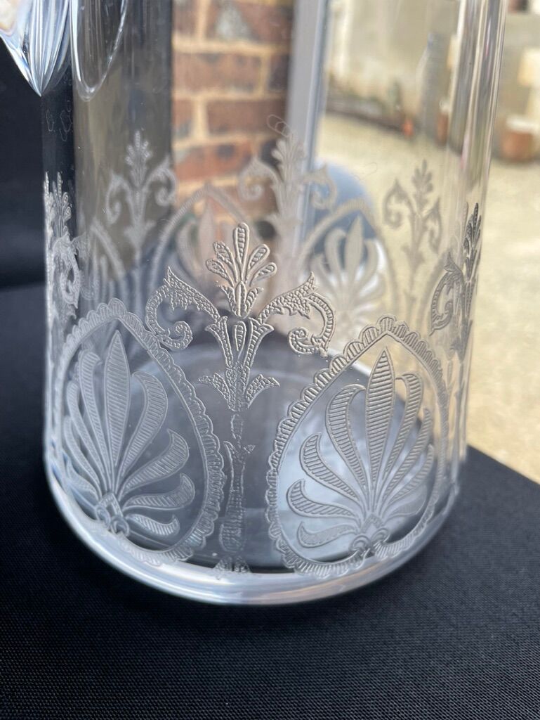St. Louis - Beer serving party (1) - Art Nouveau - Blown and engraved crystal