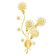 Large Gilt Brass & Crystal Flower Shape Wall Light from Palwa, 1970s