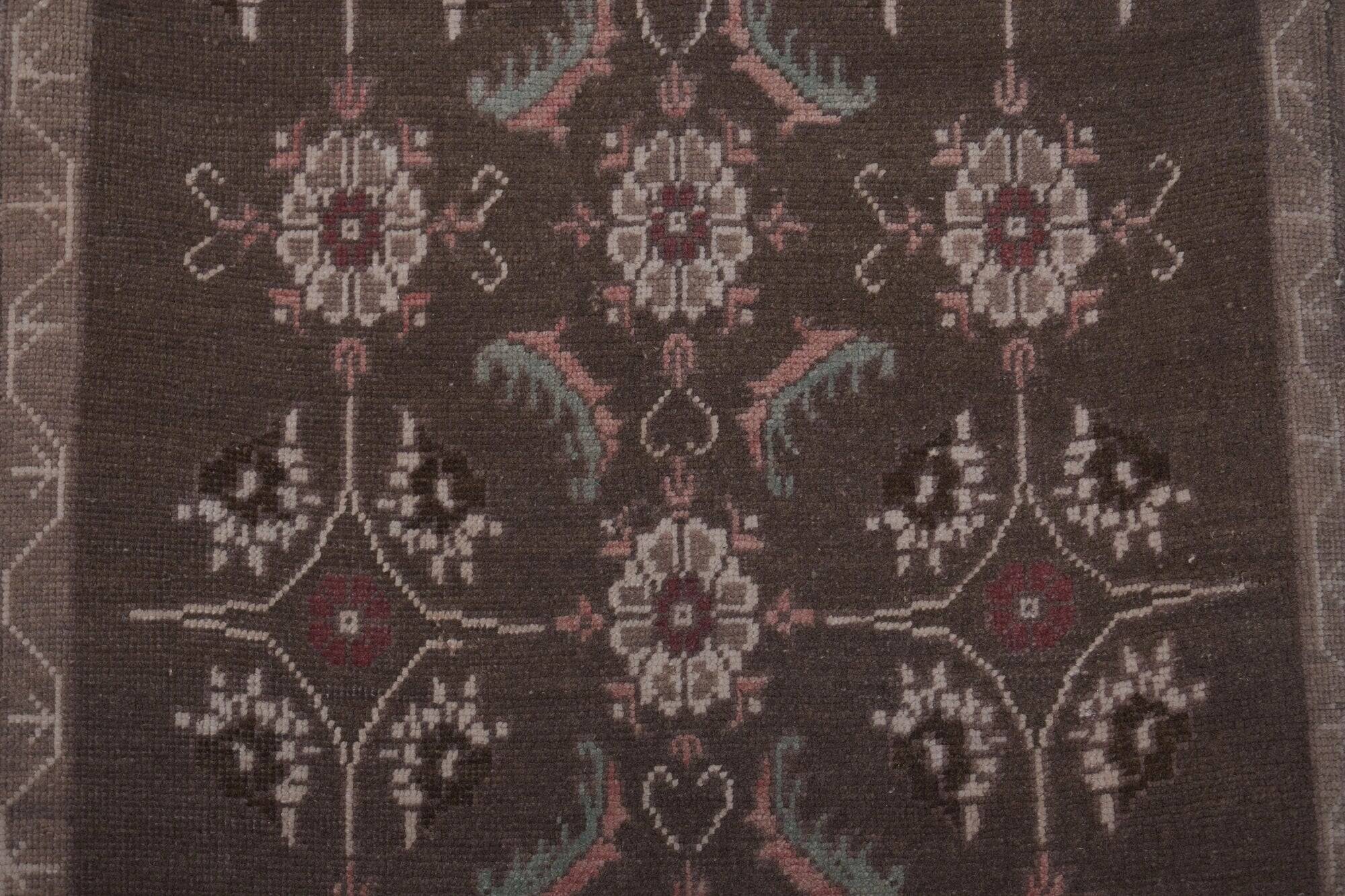 Vintage Turkish hallway rug 90x277 cm