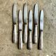 6 Art Deco knives in silver metal