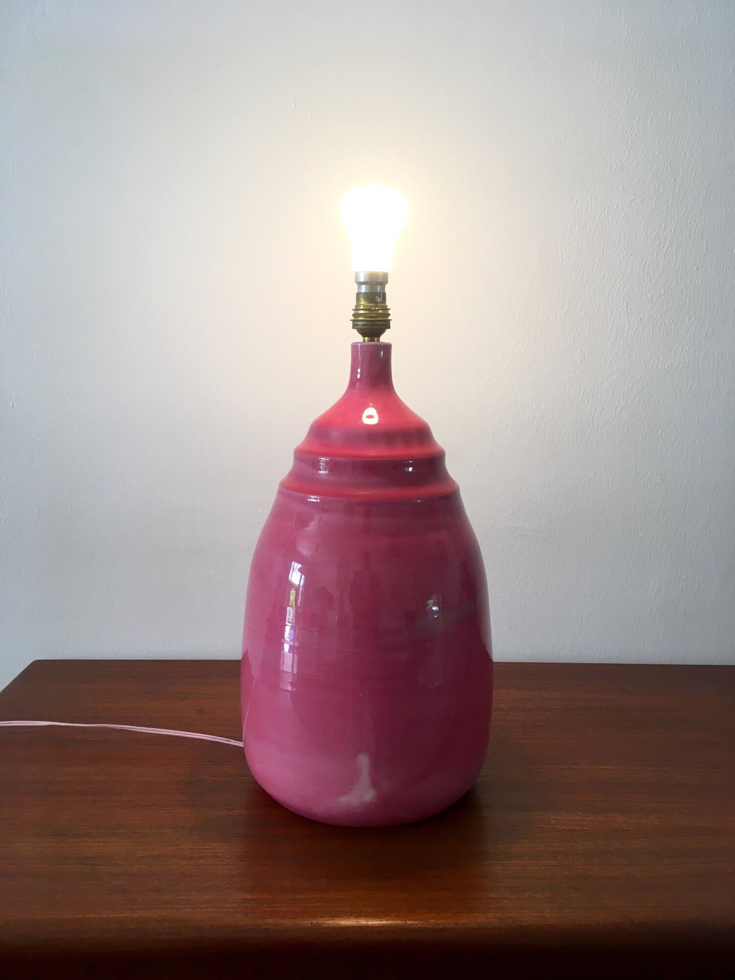 Vintage ceramic lamp signed B. Pichon 70s