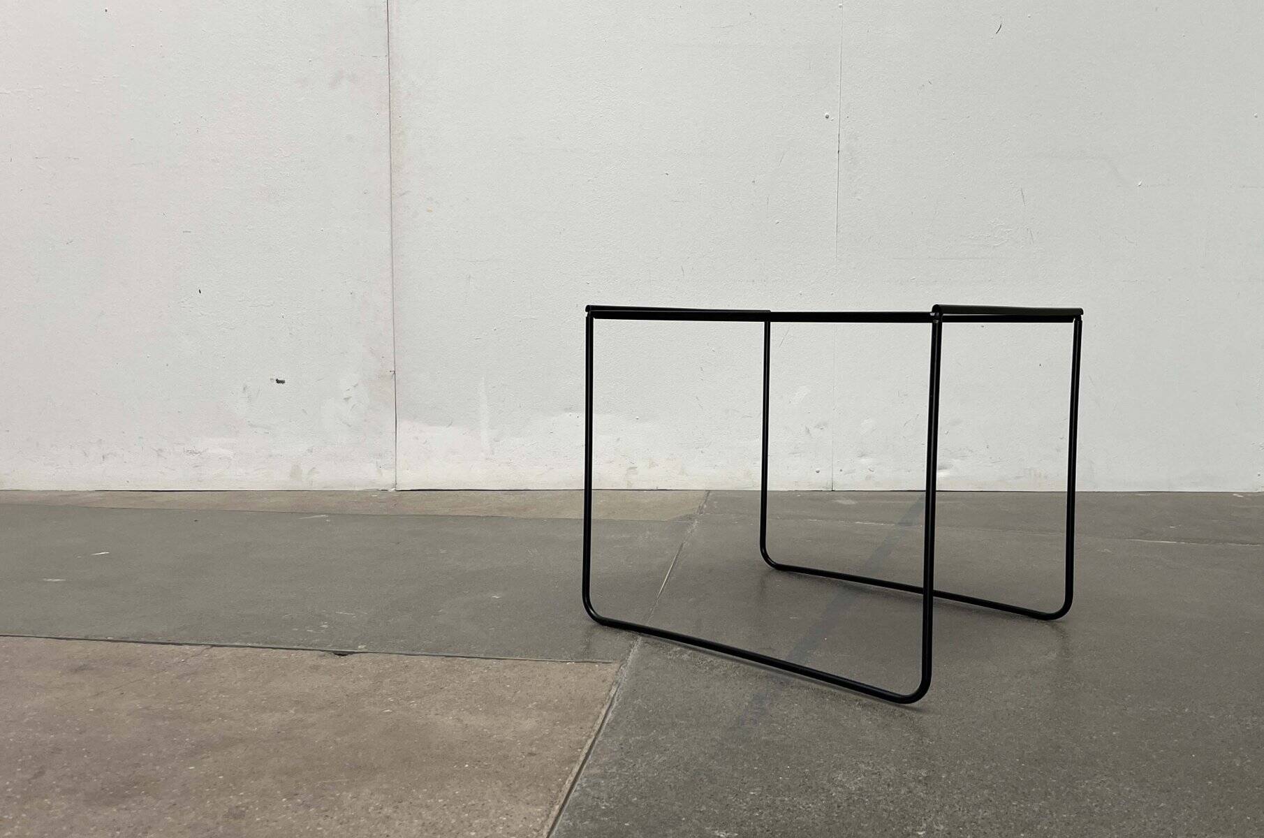 Postmodern perforated metal nesting side table from Ikea, 1980s.