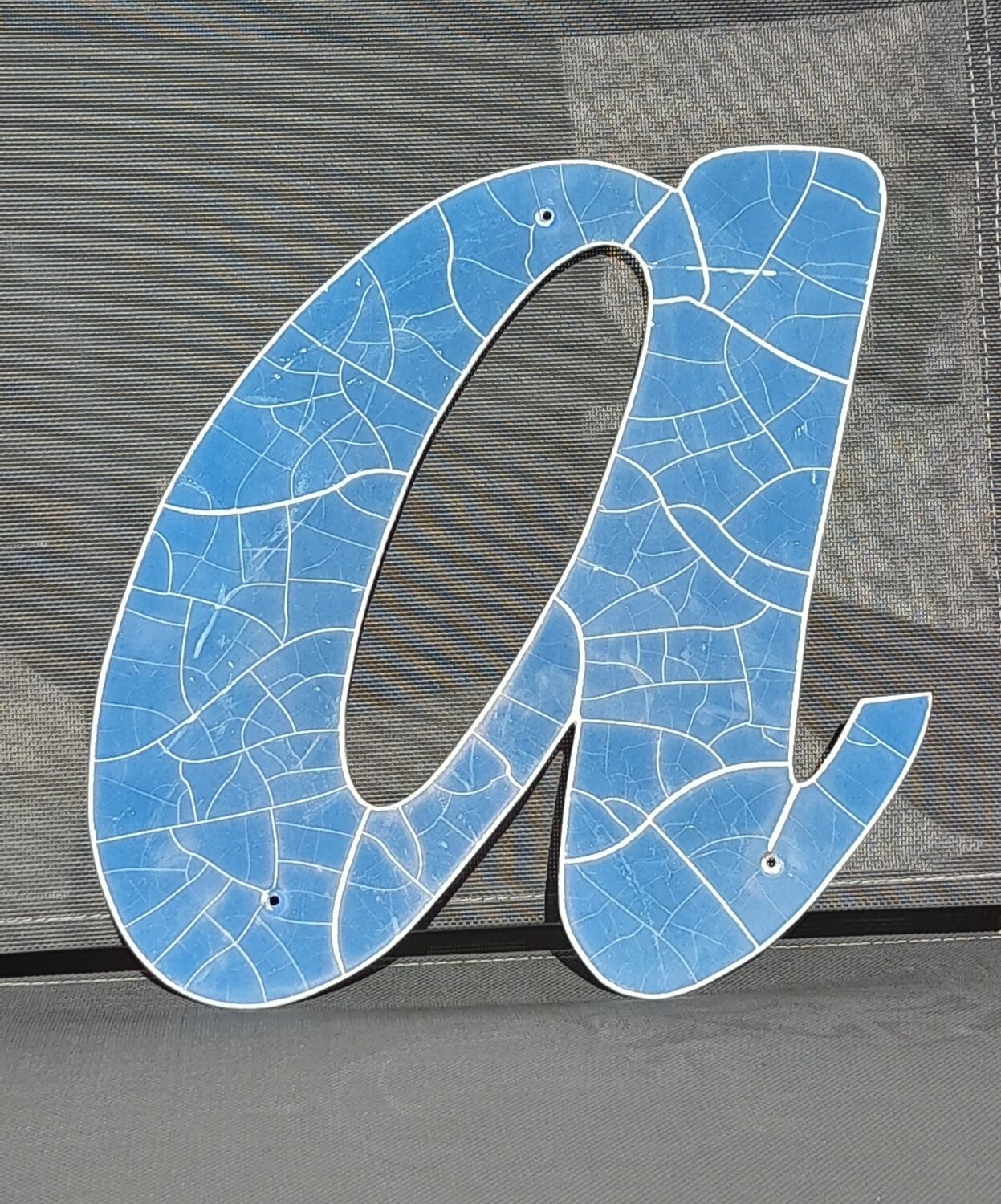 Metal sign letter 80s