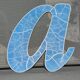 Metal sign letter 80s