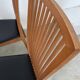 Set of 4 high back chairs in wood and imitation leather Italian design Calligaris