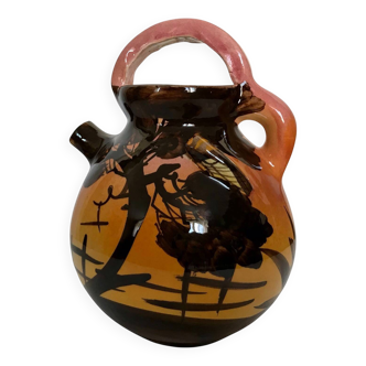 Vallauris, pichet cruche à la cigale Sicard années 1970
