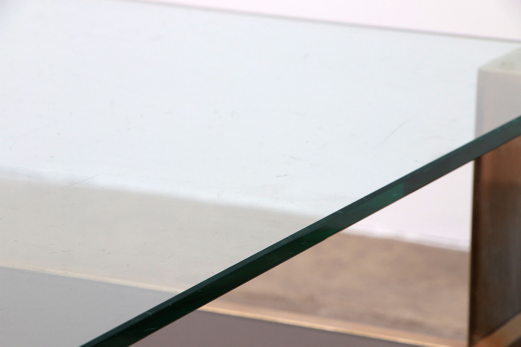 Set of 23-carat gold-plated coffee tables by Belgo Chrome 1960