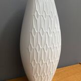Large vintage white ceramic vase by Alka Kunst Bavaria