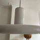 Vintage Lita pendant light in white metal France 1970