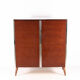 Petite armoire bois et chrome 