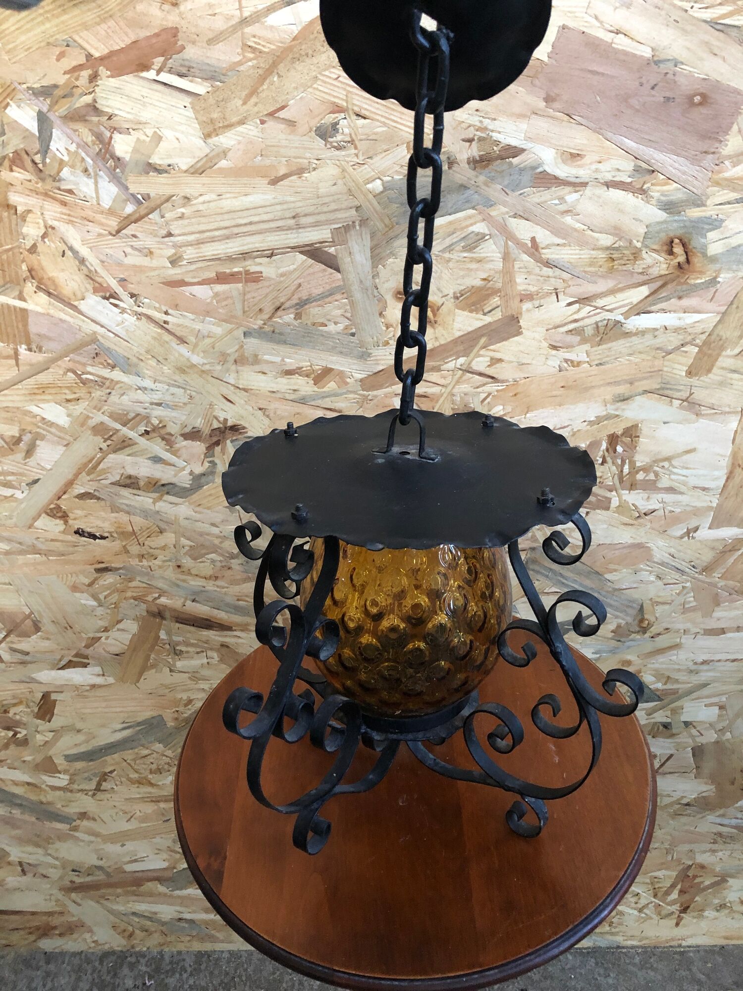 Old suspension lantern metal black