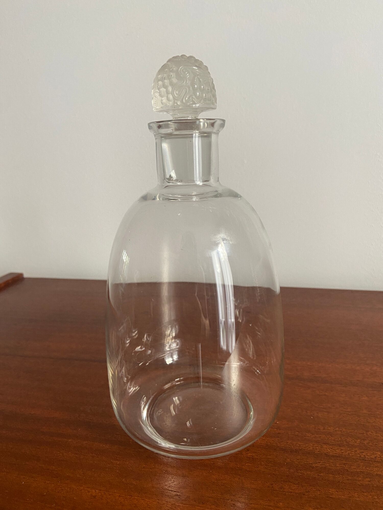 Crystal port decanter by René Lalique around 1925
