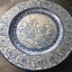 Antique glazed ceramic wall plate with battle scene decoration 41.5 cm