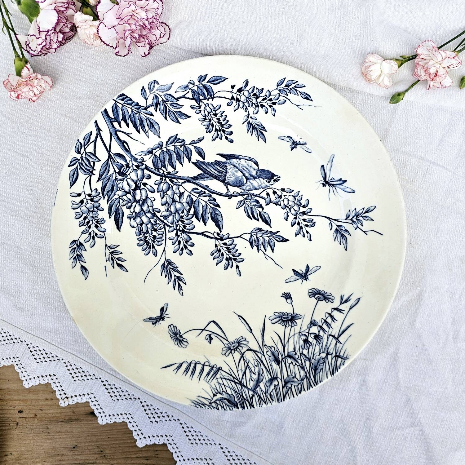 Round dish "Printanier" Terre de Fer