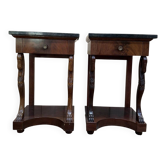 Pair of Empire-style bedside tables