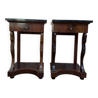 Pair of Empire-style bedside tables
