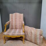 Pair of louis xv style upholstered armchairs