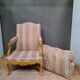 Pair of louis xv style upholstered armchairs