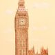 DESSIN DE LA TOUR DE LONDRES. GRAND BEN.