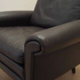 Brown leather armchair, Danish design, 1960s, designer: Aage Christiansen,