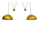 Lampe suspendue en laiton Posa44 double réglable par Florian Schulz