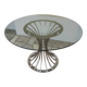 Table ronde en verre dans le goût de Gastone Rinaldi, 1970