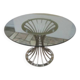 Round glass table in the style of Gastone Rinaldi, 1970