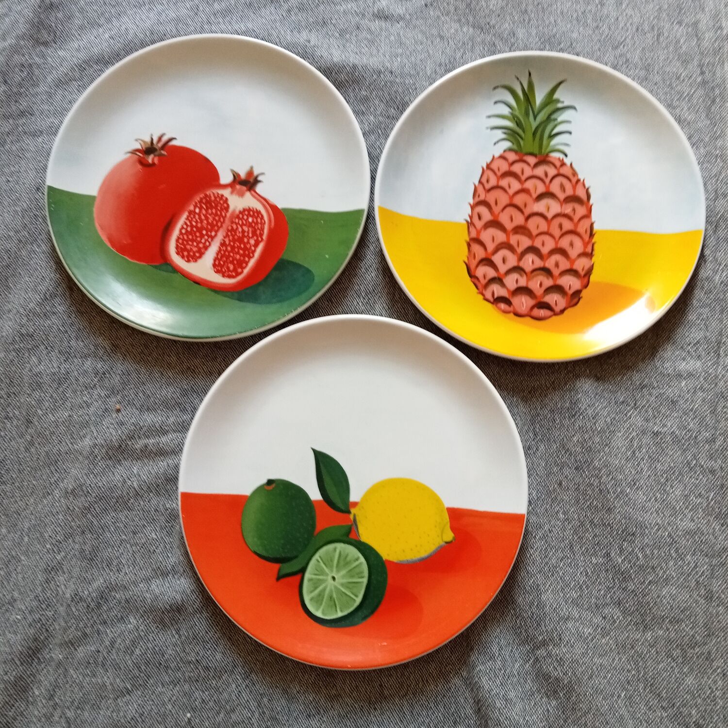 3 assiettes Fragonard