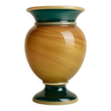 Antique marbled blown crystal vase