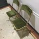 Pair of folding velvet chairs "Opera"