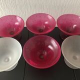 6 colorful ice cream/fruit cups