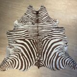 Vintage carpet zebra print cowhide
