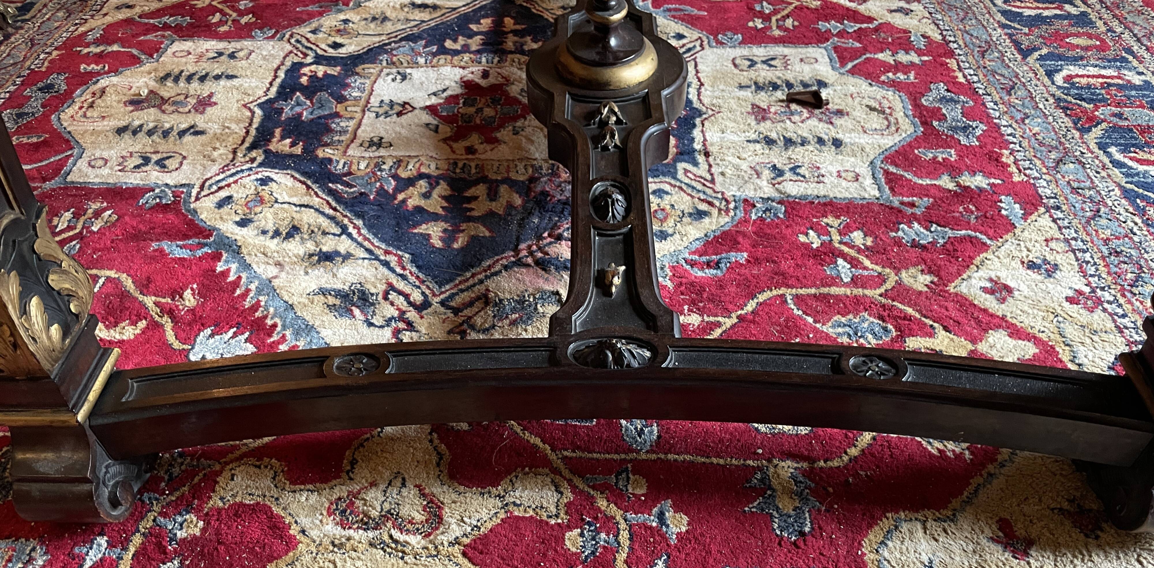 Middle table, to write in blackened and gilded wood, Napoleon III period