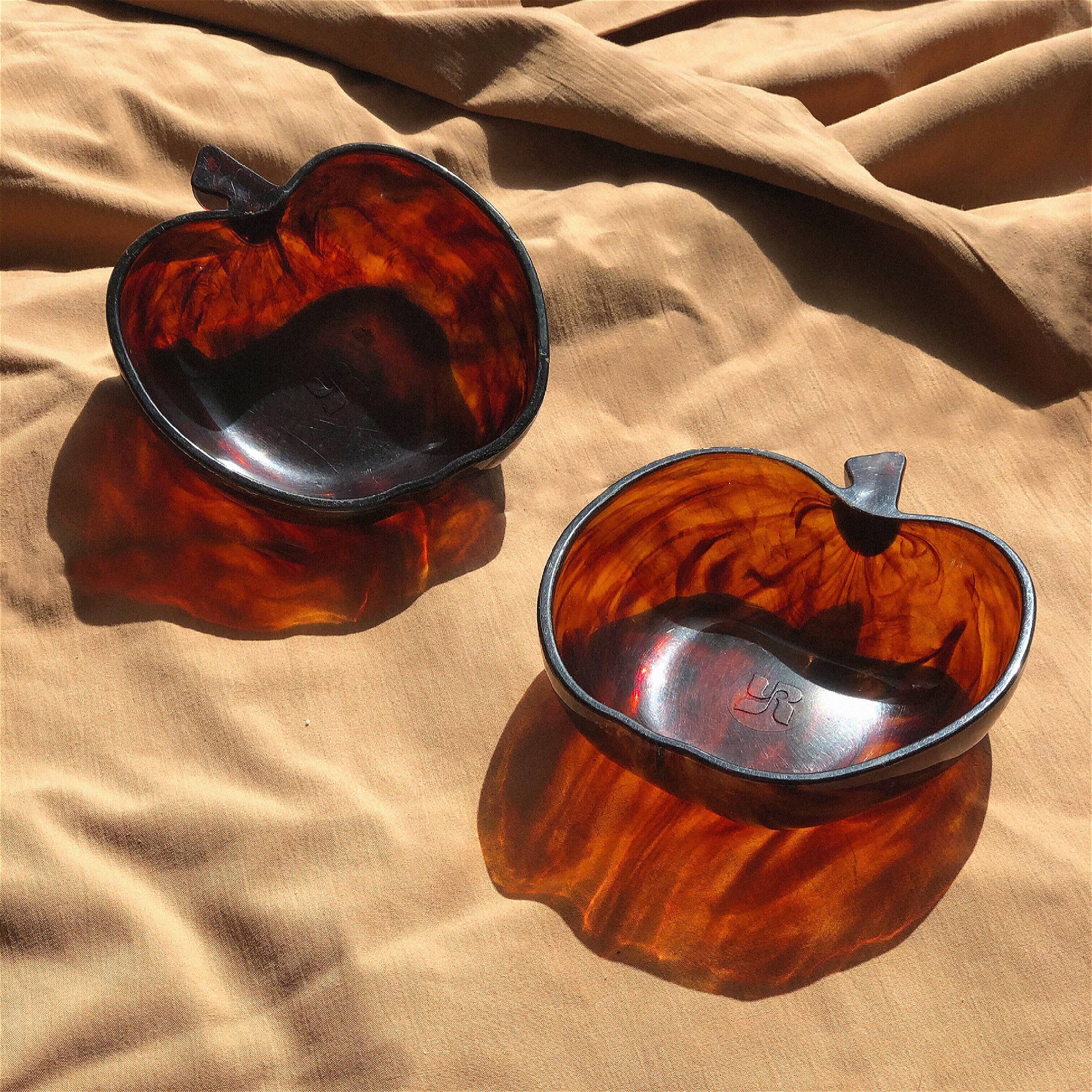 Two vintage apple bowls
