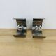Pair of 70's brushed aluminum space age wall lights