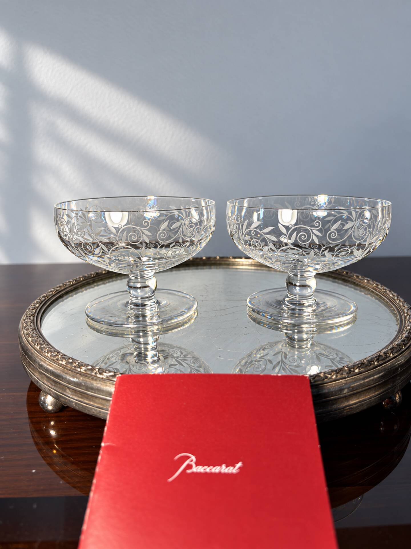 2 coupes à champagne Golfe Juan Baccarat