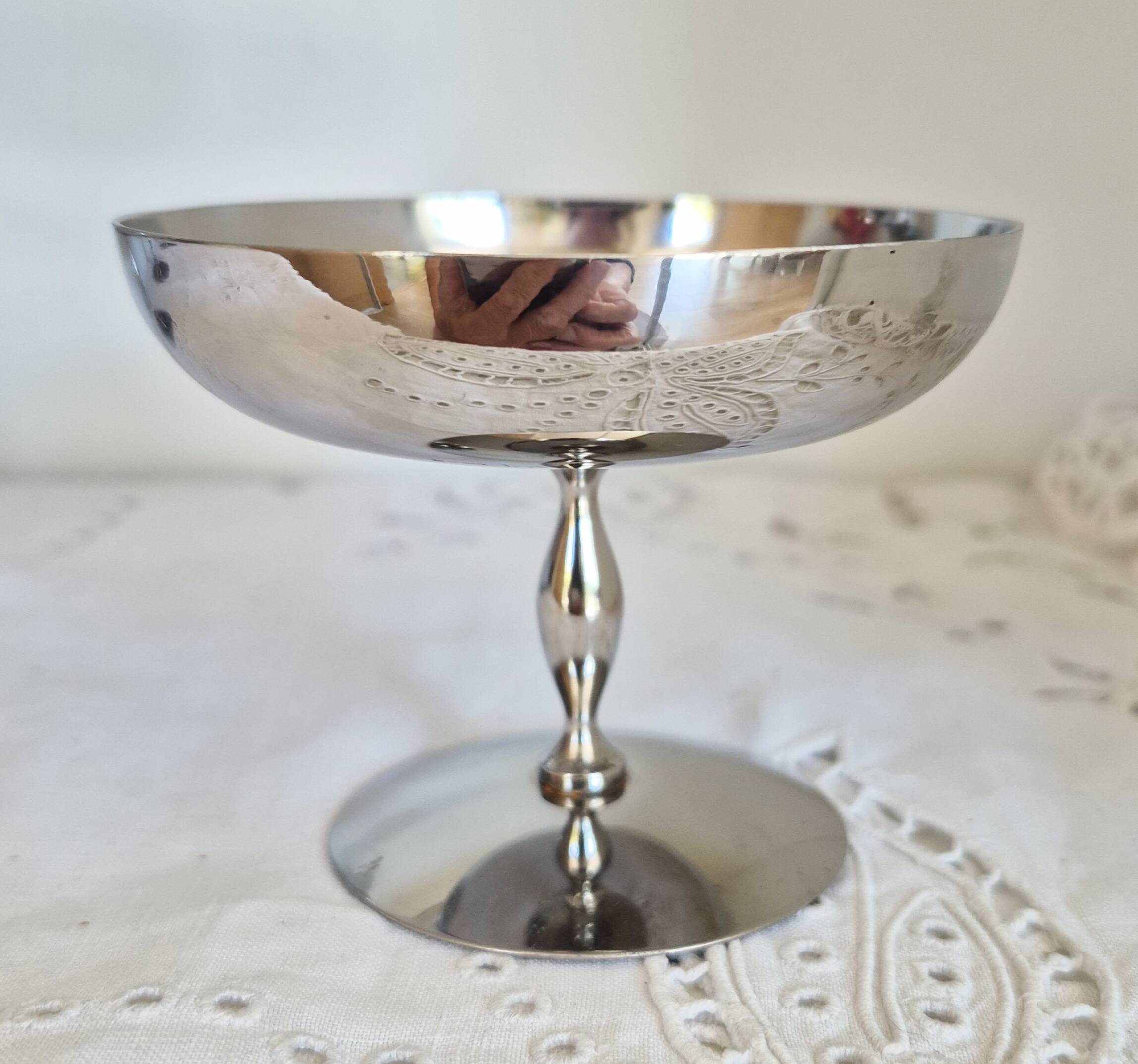 Stainless steel ice cream cups, set of 6, aperitif cups (ref 8)