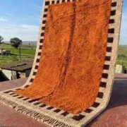 Beni Ouarain Moroccan rug orange terracotta 300x200 cm