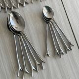 Set de 20 couverts en métal argenté brillant