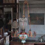 Antique bronze Napoleon III pendant light, 19th century ceiling lamp