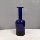 Huge blue glass vase by Otto Brauer for Holmegaard Denmark 1960s