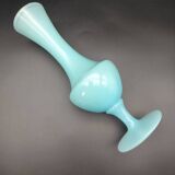Vase soliflore vintage opaline bleue