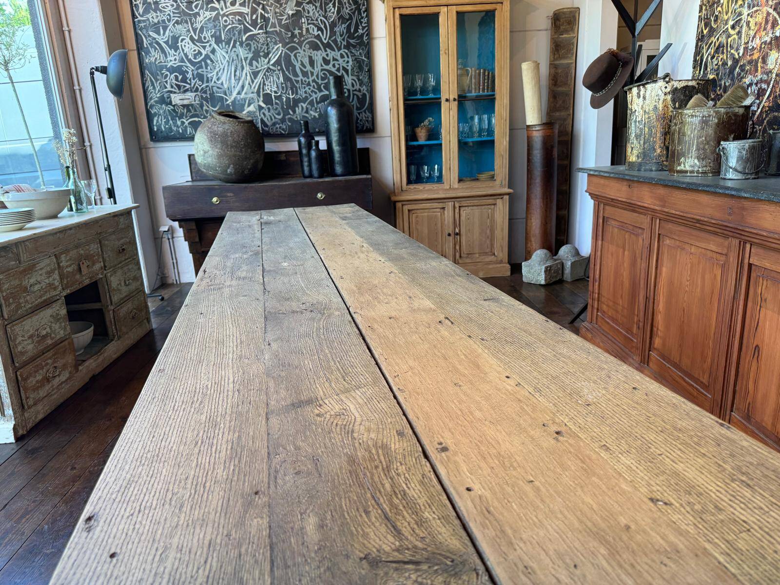 Grande table de couvent en chêne