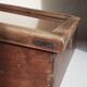 Old sloping pine display case