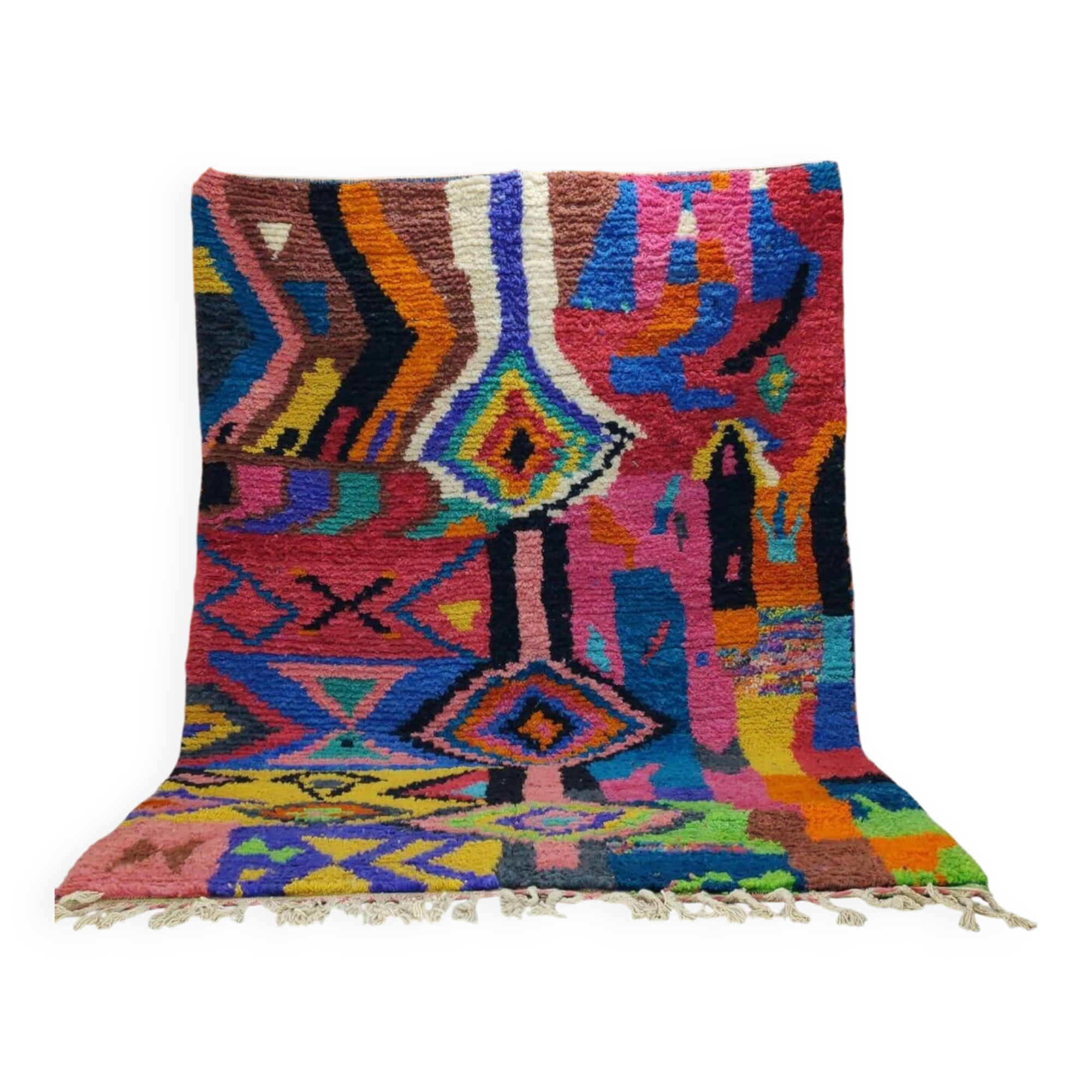 Berber Boujaad rug from Morocco in wool – 300 × 210 cm – abstract patterns