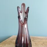 Purple or plum glass vase