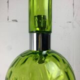 Midcentury extra large green glass tube pendant, Staff Leuchten 1960s-1970s