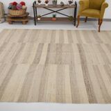 7x10 Beige & Brown Ethnic Kilim Rug 220x301Cm SK 35391