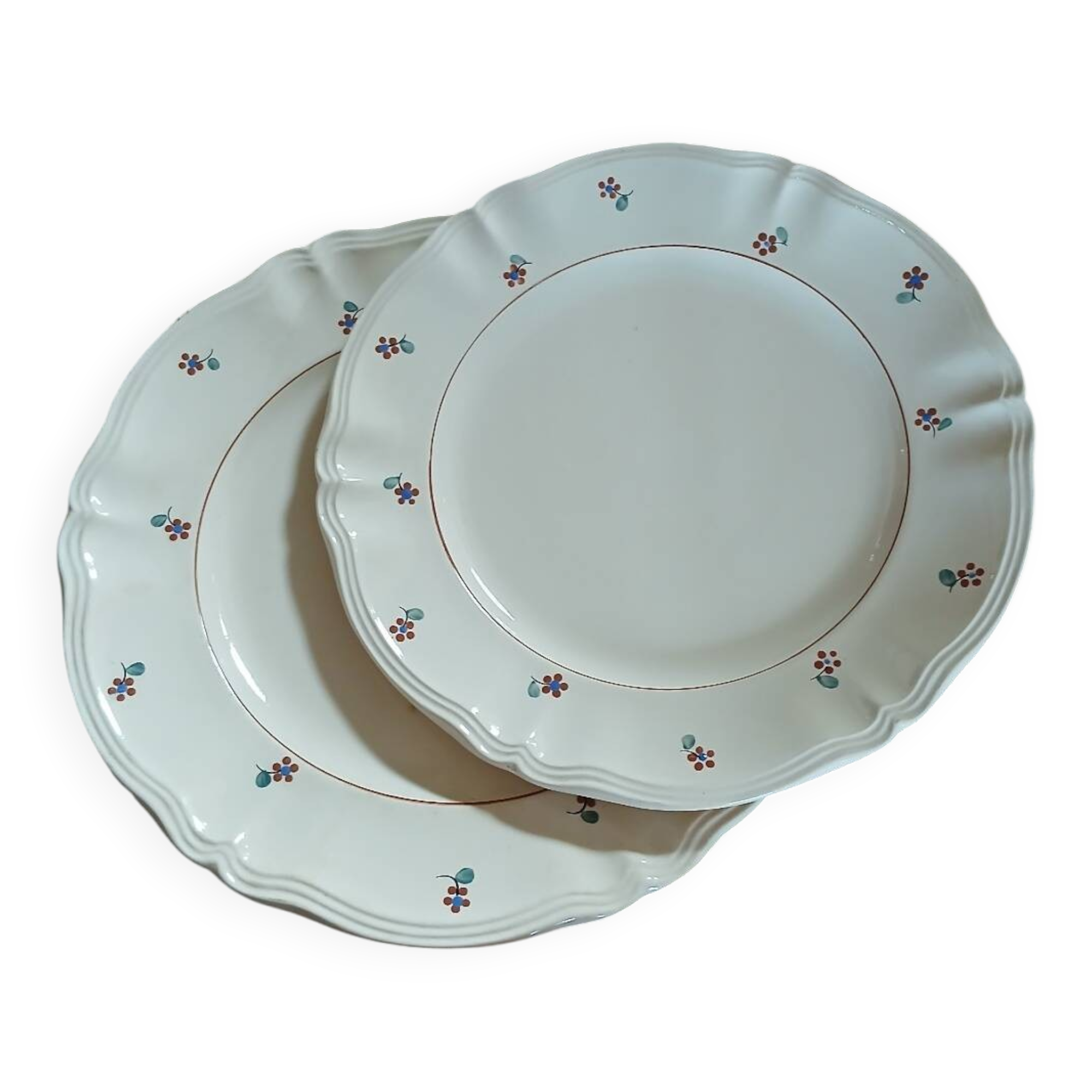 2 old plates from Digoin and Sarreguemines.